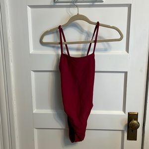 Jolyn Cranberry Tie Back One Piece 28